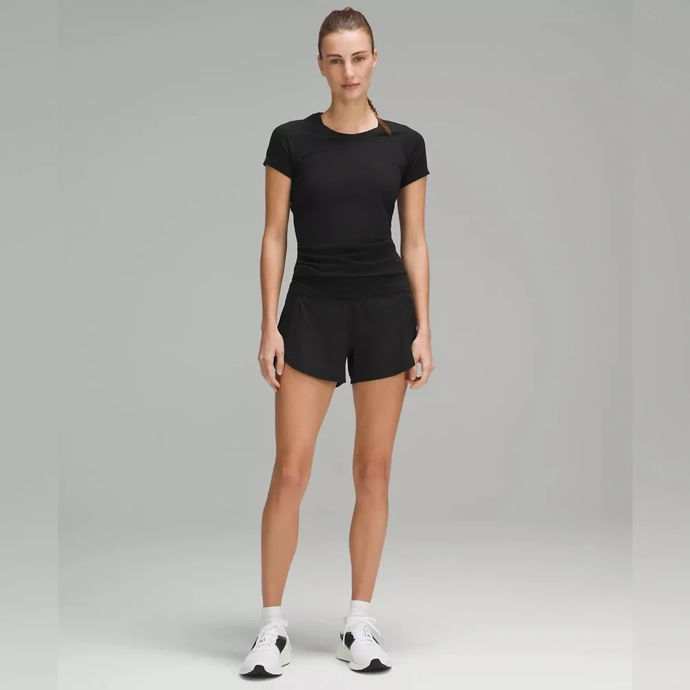 Lululemon Black Low-Rise Tracker Shorts - Picture 2 of 11